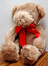 Anico Int'l Inc 11" Brown Teddy Bear Plush w/Red Ribbon Soft Stuffed Animal 940