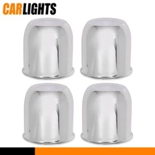4 Push Through Wheel Center Cap Silver For 3 1/4" 3.25" Trailer Rims Center Bore