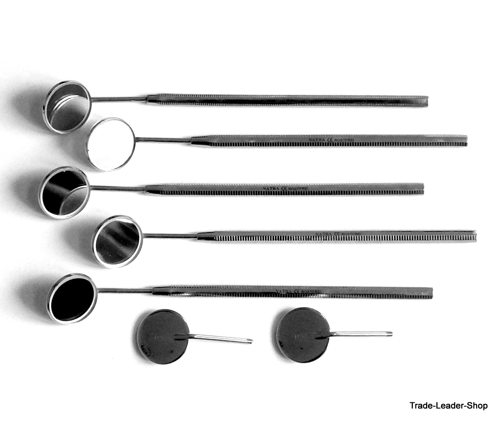 5x Dental mouth mirrors with 2 extra Mirrors no.5 dentist instrument