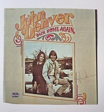 JOHN DENVER SIGNED AUTOGRAPHED 7X7 PHOTO TAKE ME HOME COUNTRY ROADS PSA COA