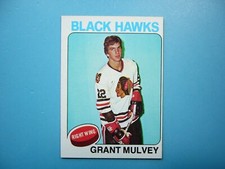 1975/76 TOPPS NHL HOCKEY CARD #272 GRANT MULVEY ROOKIE NM OC SHARP+ 75/76 TOPPS