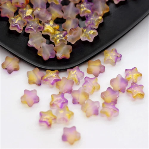 50pcs Colorful Glass star bead beaded Bracelet necklace jewelry Making 8mm - Picture 10 of 10