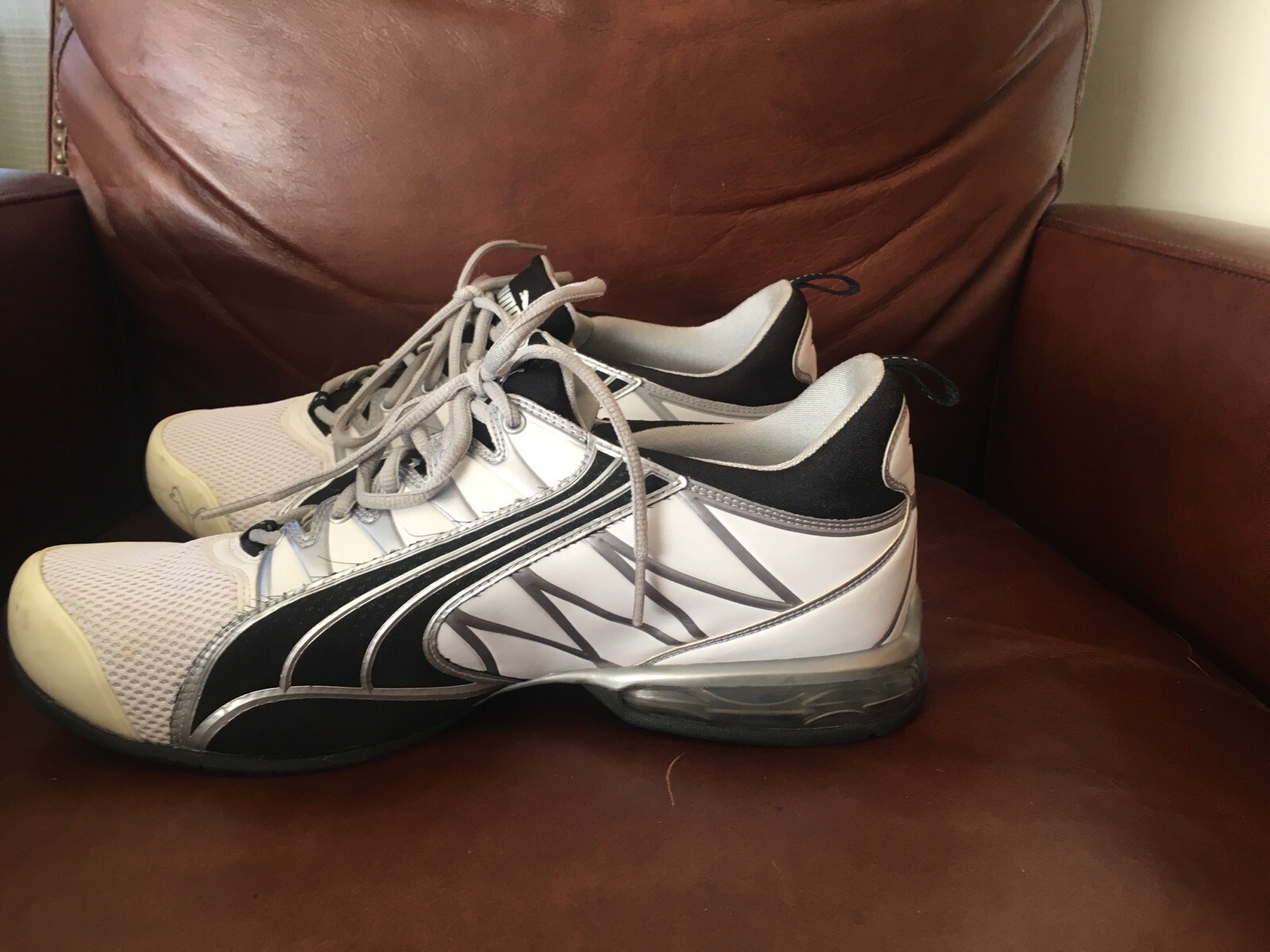 PUMA Mens Running Shoes, 184243 13 White/Black/Gray Size 9.5 US eBay