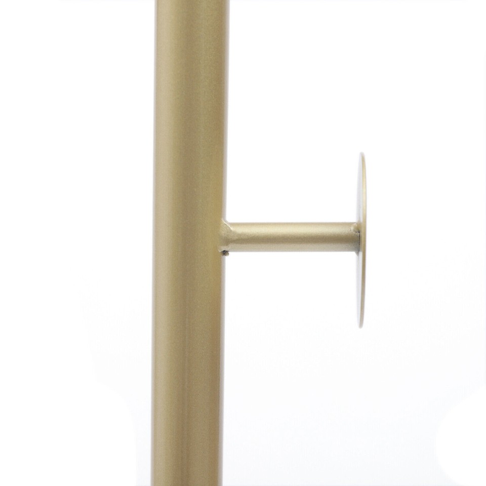 Golden Clothes Tree Garment Stand Coat Holder Rack W/Round Marble Base