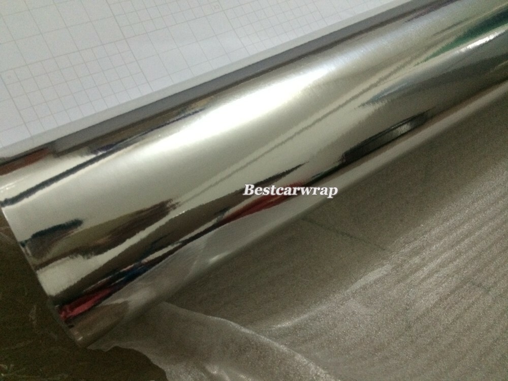 50FT X 5FT Whole Car Wrap Flat Glossy Mirror Chrome Vinyl Sticker Film Gold CF - Foto 11