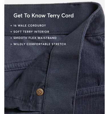 Marine Layer Pocket Corduroy Denim Pants in Washed Black Size