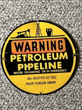 Vintage Philips Petroleum Sign. 11 3/4 Wide & Long