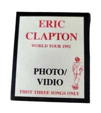 Eric Clapton World Tour 1992 Backstage Pass