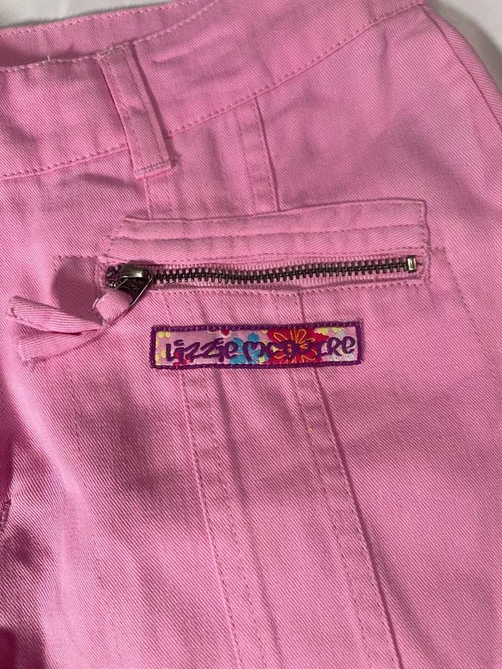 y2k 2000s Disney Channel Lizzie McGuire Girls Capri Pink Floral Pants 16 - Image 3 of 4