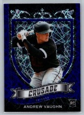 2021 Panini Crusade Blue Velocity Rookie RC #15 Andrew Vaughn Chicago White Sox
