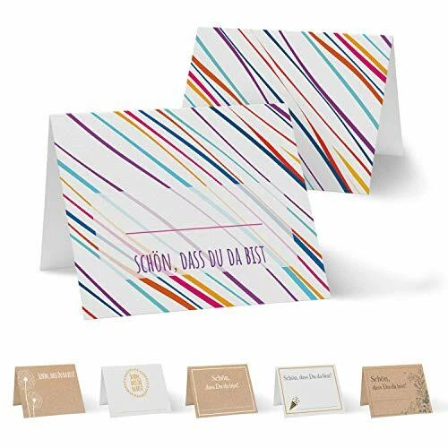 Partycards, 50 segnaposto DIN A7 per matrimonio, compleanno, comunione, battesim - Foto 1 di 1