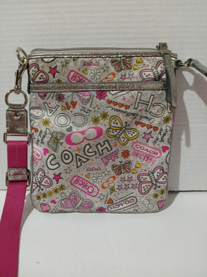 Bolso Bandolera Coach Poppy Butterfly Graffiti Foto 2 de 4