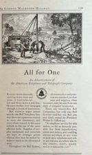 1927 American Telephone & Telegraph Bell System All For One Vintage Print Ad