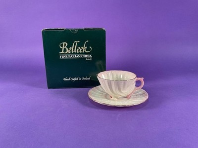 Belleek Neptun Teetasse & Untertasse