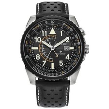 Orologio da uomo Citizen Eco-Drive Promaster Nighthawk cinturino in pelle al quarzo - BJ7137-07E
