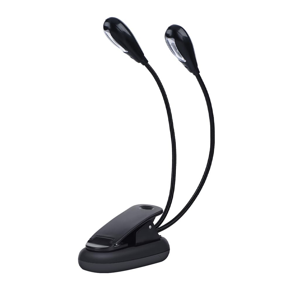 Lampe pour partition de musique LED anti reflet à pince double bras