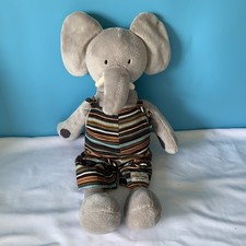 Retired Jellycat My Little Friends Elephant Plush Soft Toy Striped DungareesJ939