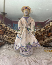 Vintage style Porcelain Doll, Glazed Head and Molded Hair Porcelain hands/Boots
