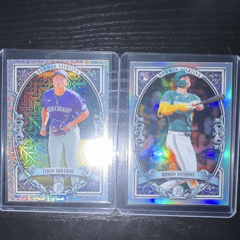  Bowman Sterling Chrome 2026 2 Card Rookie Lot Holliday mojo  Anthony BST-11/17
