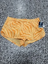 DSG Womens Mid Rise Stride Run Shorts Trippy Zebra Tangerine Sz XL DAW39320APRTZ