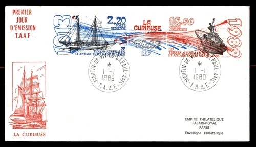 Mayfairstamps French Southern and Antarctic Lands FDC 1989 Boats Combo La Curieu