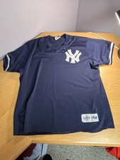 Vintage 90s Majestic New York Yankees Navy Me...