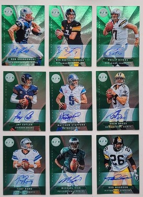 2012 Panini Totally Certified Football Platinum Green Signatures /5 /1 - singles