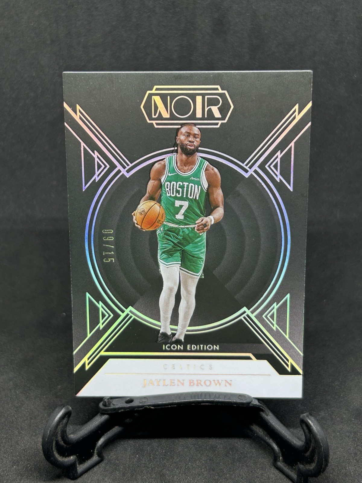 Jaylen Brown 2024-25 Panini Noir #124 Icon Edition International #/15 Celtics