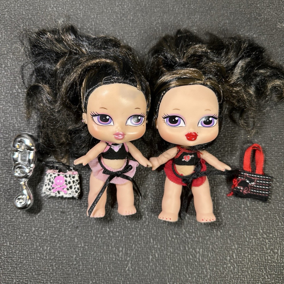 RARE Original Bratz Babyz The Movie Twiins Hair Flair NORA and