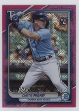 2024 Bowman Mega Box Chrome Pink Mojo Refractor /199 Curtis Mead #28 1b3