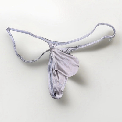 MuscleSkins Mens  Torpedo  Thong - Size L   Baby Blue Lycra/Spandex Pouch