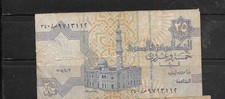 EGYPT #57f 2004 25 PIASTRES VG CIRC BANKNOTE PAPER MONEY CURRENCY