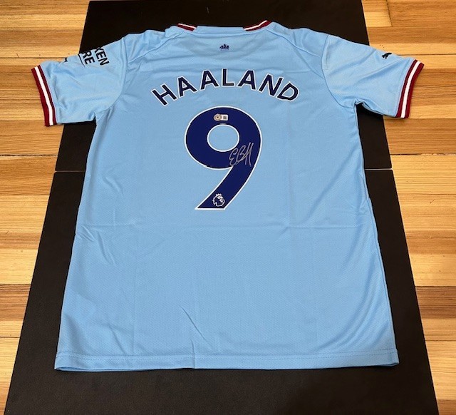 Erling Haaland Signed Autographed Manchester City 22/23 Home Jersey Beckett