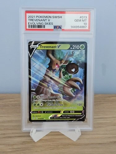 2021 Pokemon TCG TREVENANT V Evolving Skies 013/203 PSA 10