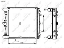 Center NRF 59131 radiator, engine cooling for Porsche