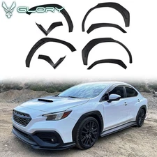 Fits 22-25 Subaru WRX Sedan Fender Flares 8PCS Wheel Trim Covers Matte Black PP