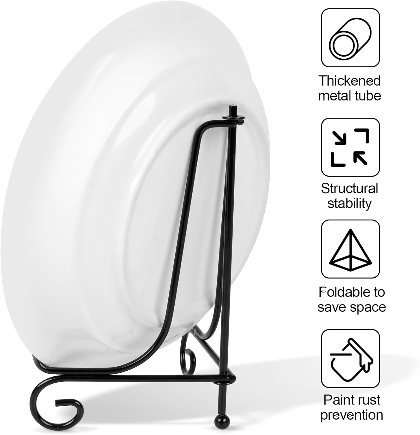 vivinin 4 Pack Plate Stands For Display,Plate Holder 6 '',Picture Frame Stand of