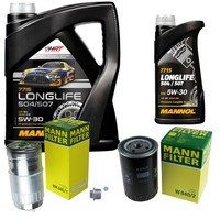 Mann Inspektionspaket 6L Mannol Longlife 504/507 5W-30 FüR Audi A6 2.5 TDI