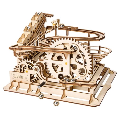 3D Wooden Puzzles Marble Run Set - Mechanical Model Kit for Adults DIY ...