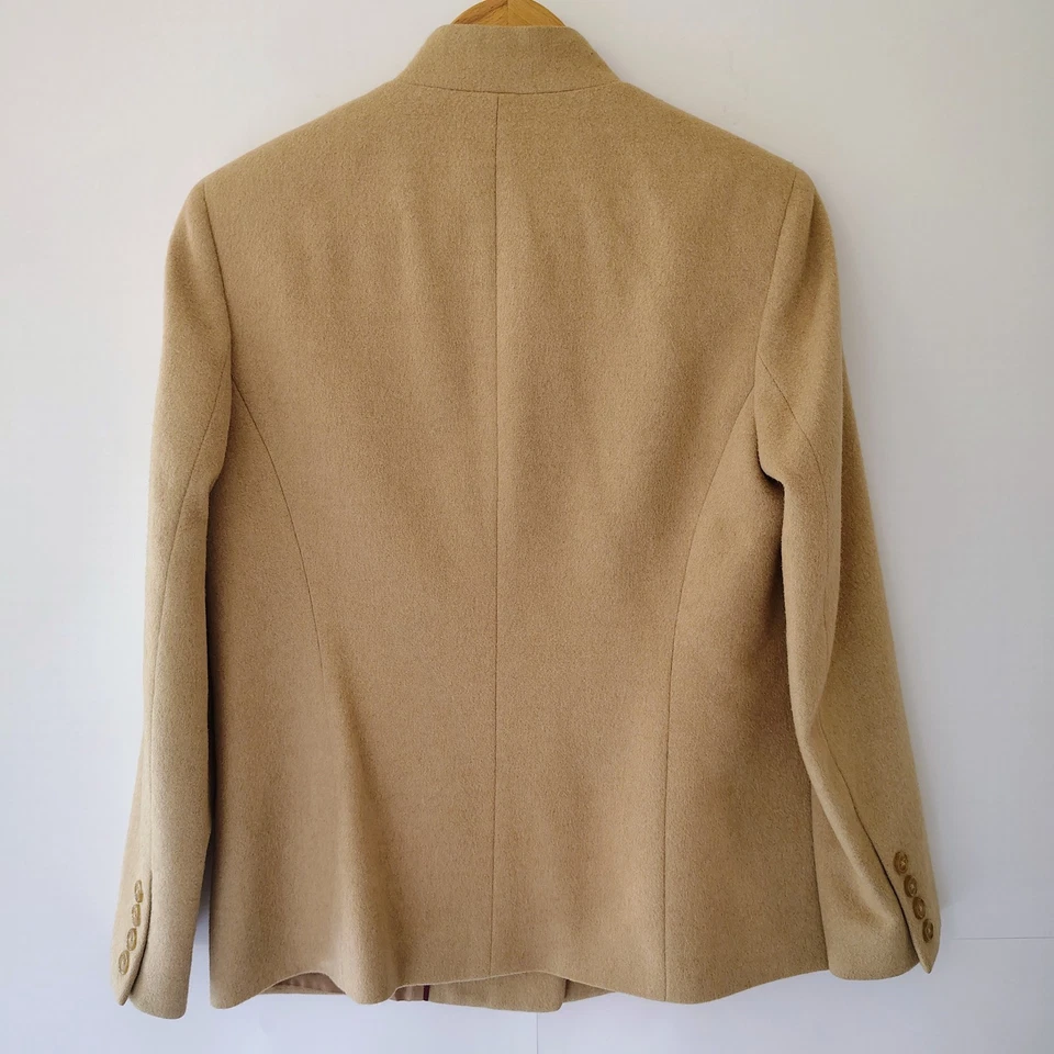 Talbots Petite Womens Camel Hair Blazer Jacket Sz 6P Made In Italy Quiet Luxury  - Image 4 of 4