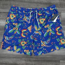 Polo Ralph Lauren Mens 7  Traveler Classic Swim Trunks Diamond Floral SZ XLT NWT