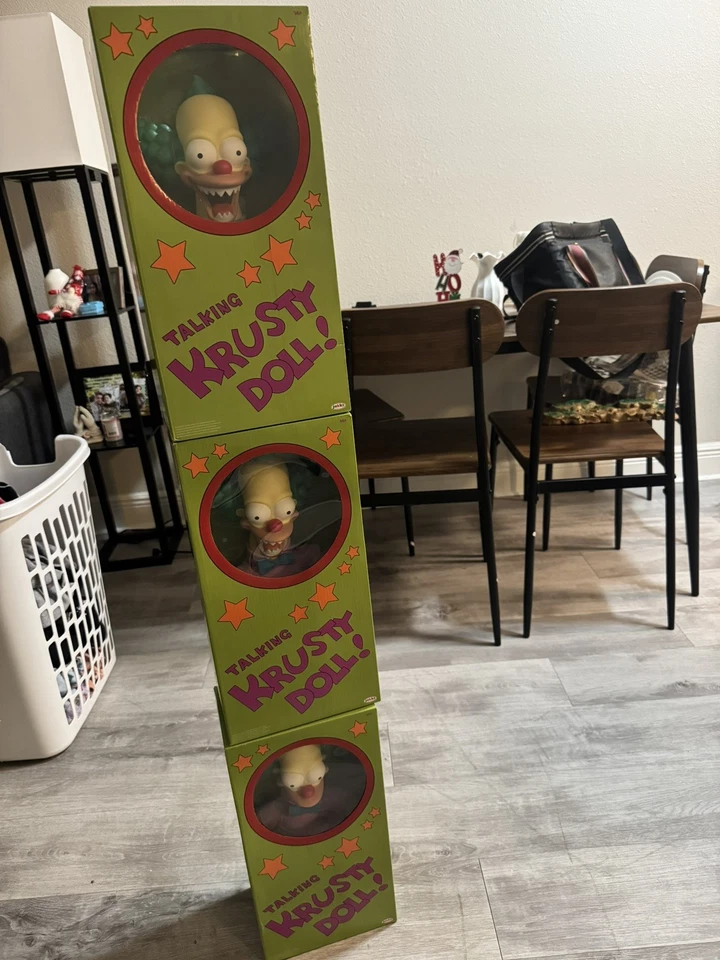 Boneca de pelúcia The Simpsons Good & Evil 16" Talking Krusty puxar cordas - Imagem 2 de 4