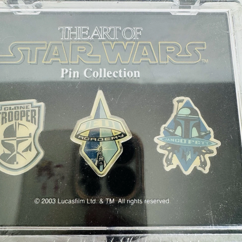 Lucasfilm Arte de Star Wars Academia Jedi Soldado Clon Pin Jango Fett Set 2003 Foto 4 de 4