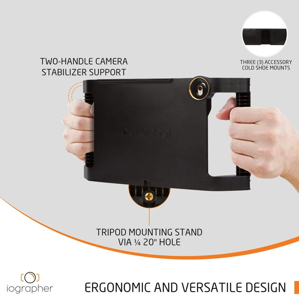 Case with Handles - Tripod and Lens Adapter - iPad Stabilizer for Mini 4th, 5... - Image 3 of 4