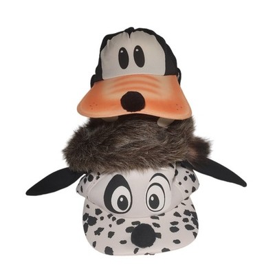 Disney 101 Dalmations - Goofy's Snapback w/Ears & Teeth - Raccoon Hat - SEE DESC
