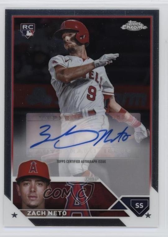 2023 Topps Chrome Update Auto Zach Neto #AC-ZN Rookie RC