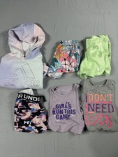 Adidas Under Armour Girl's S Lot of 6 Activewear Spandex Shorts Hoodie Tank Pink
