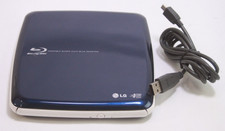 LG BP06LU10 USB-Powered External Blu-ray Disc Rewriter 2x Blue/Black READ AS IS