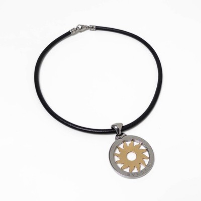 BVLGARI Tondo Sun Collier BVLGARI Kette Gold 750 18 Karat und Stahl