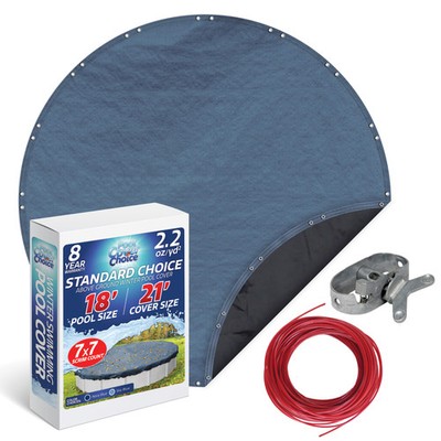 Pool Cover Choice 18' Round Above Ground Standard Pool Cover Sky Blue